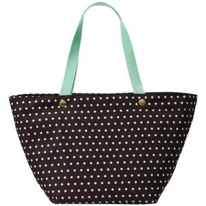 Fossil Keyper Nylon Polka Dots Zip Closure Shoulder Shopping Beach Tote Bag